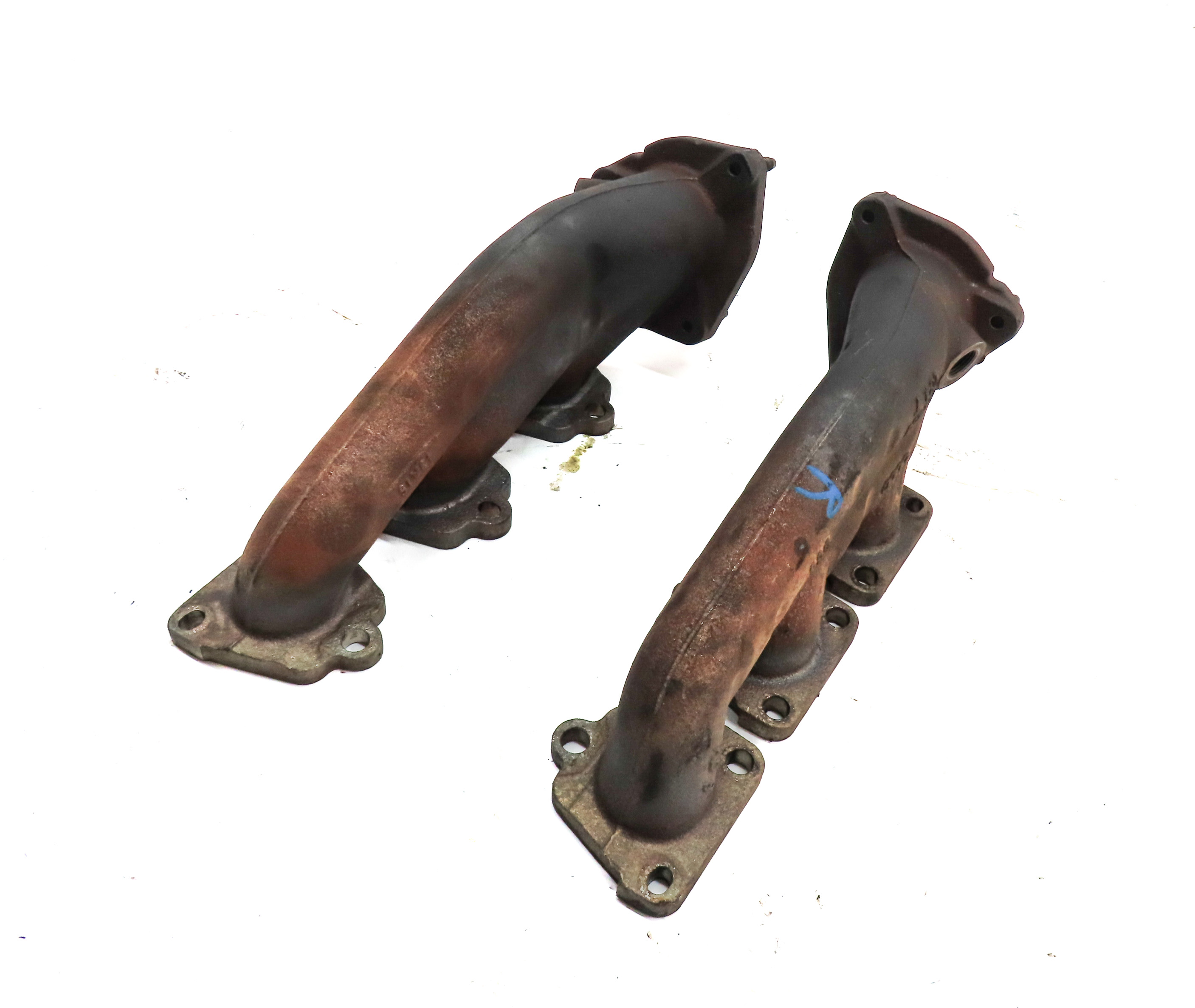2011-2018 PORSCHE CAYENNE PANAMERA (958 970 G1) 3.0L ENGINE EXHAUST MANIFOLD SET — exact item pictured
